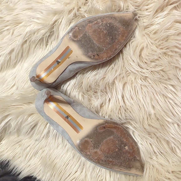 Sam Edelman grey suede heels SZ 9.5 - Picture 6 of 7